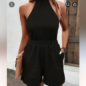 Backless romper